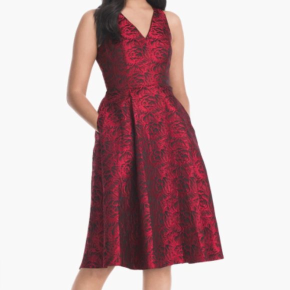 White House Black Market Dresses & Skirts - White House Black Market Floral Rose Jacquard Dress Size 16W